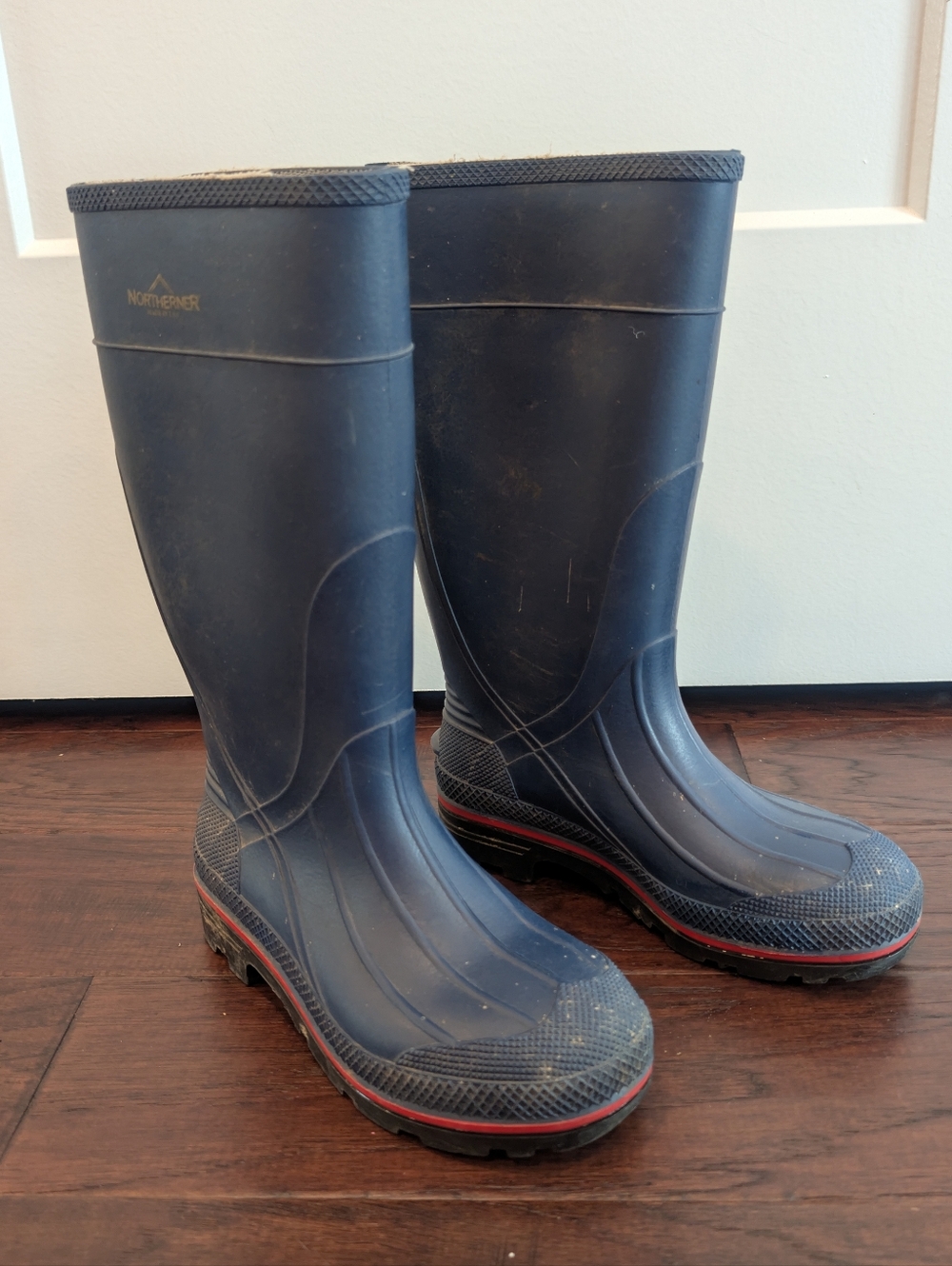 NORTHERNER Women's Size 8 Navy Rubber Rain Boots Made In The USA